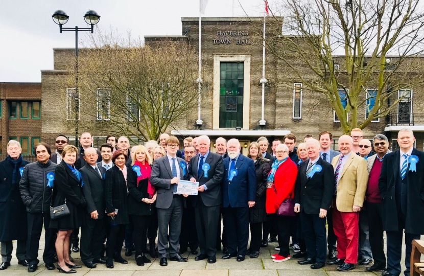 Conservative candidates gather at the Town Hall for the campaign launch