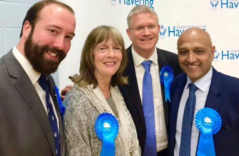 Mawneys' Conservative Action Team: Cllr. Jason Frost, Cllr. Carol Smith, Andrew Rosindell M.P., Cllr Dilip Patel