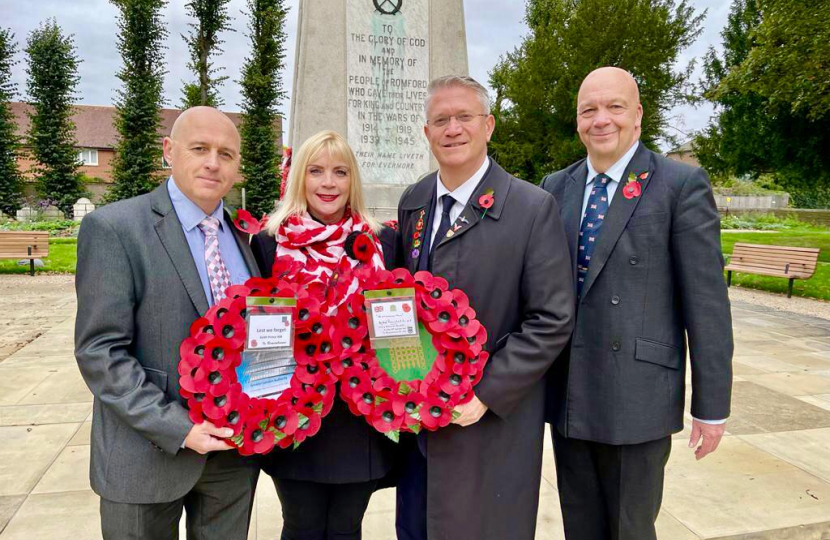 Squirrels Heath Conservative Action Team: Cllr. Keith Prince A.M., Cllr. Christine Vickery, Andrew Rosindell M.P., Cllr, Michael White