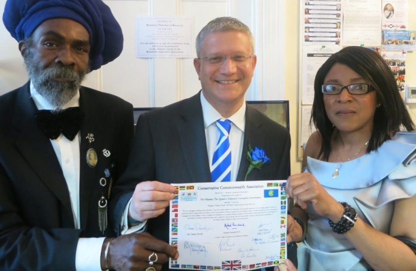 Lloyd Thomas, Andrew Rosindell, and Gloria Abagdon