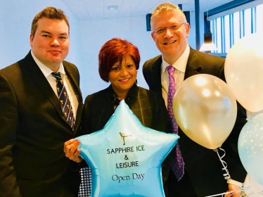 Cllr Robert Benham, Cllr Viddy Persaud and Andrew Rosindell MP at the opening